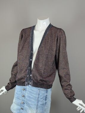 Pinko Sparkle Knit Cardigan Size Large